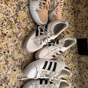 Lot of three shoes. Adidas and Nike size 9